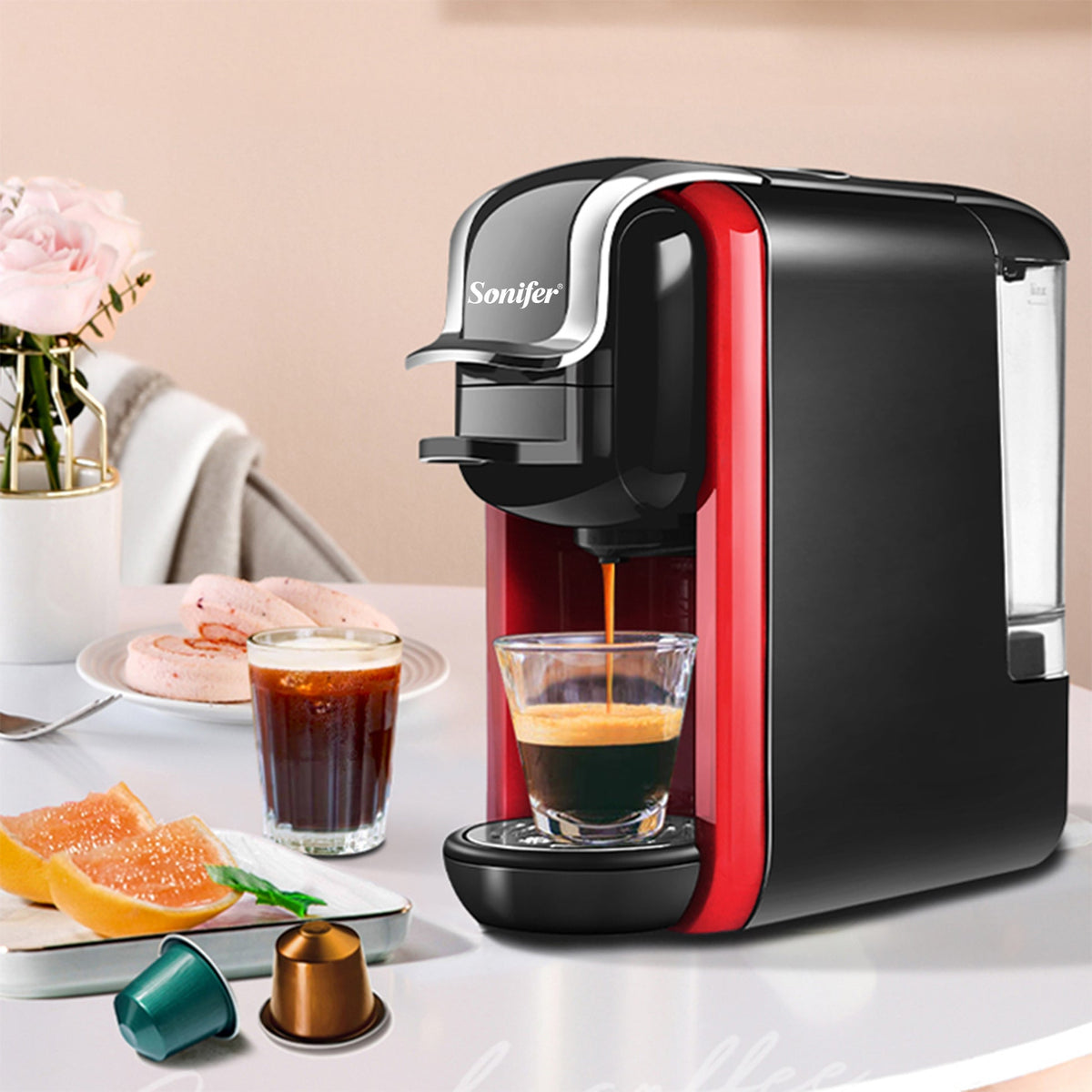 Machine à capsules pixa de café expresso et Nestlé 3 en 1