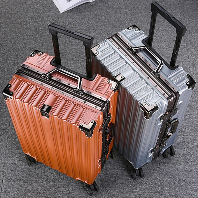 Valise d&#39;affaires à cadre en aluminium et roulette silencieuse