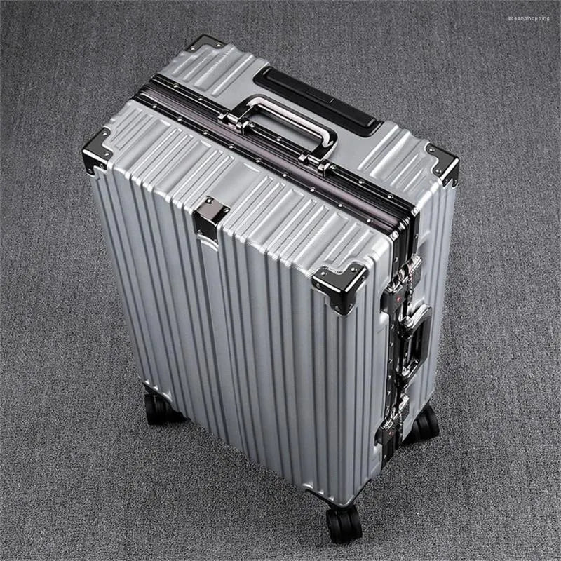 Valise d&#39;affaires à cadre en aluminium et roulette silencieuse