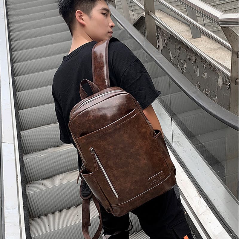 Sac à dos en cuir pour homme d&#39;affaires