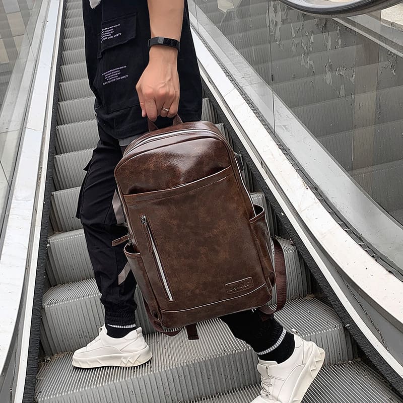 Sac à dos en cuir pour homme d&#39;affaires